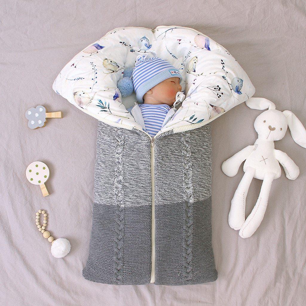 Newborn Infant Baby Knit sleep bag Stroller envelope Blanket Winter Warm Swaddle Wrap Sleeping Bags Stevvex