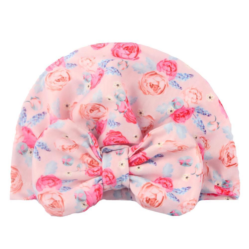 Luxury Modern Donut Baby Beanie Turban Hat Baby Cap Cotton Fruit Print Floral Toddler Baby Girl Cap Design Stevvex