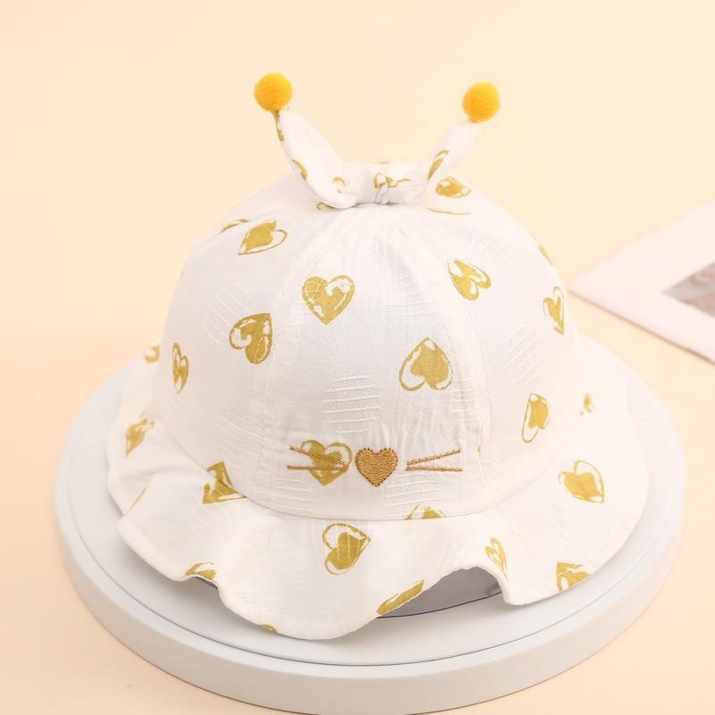 Baby Sun Hat Heart Print Baby Boy/Girl Hat Outdoor Kids Bucket Hat Children Hat Baby Beach Caps Beanie For Girls Stevvex