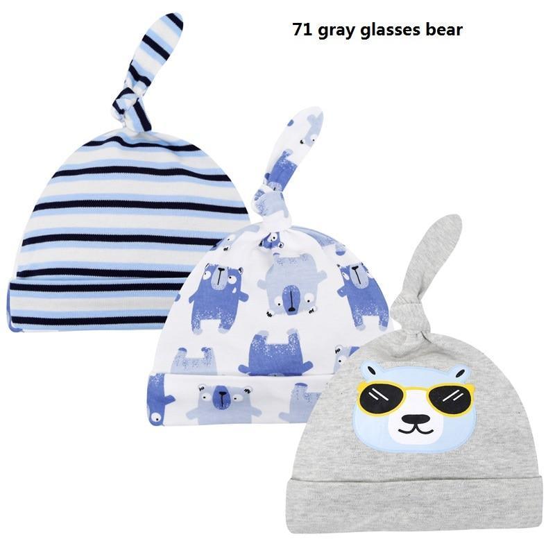 Printed Baby Hats & Caps For Newborn Baby Accessories In Elegant Modern Design Set Of 3PCS For Baby Kids Stevvex