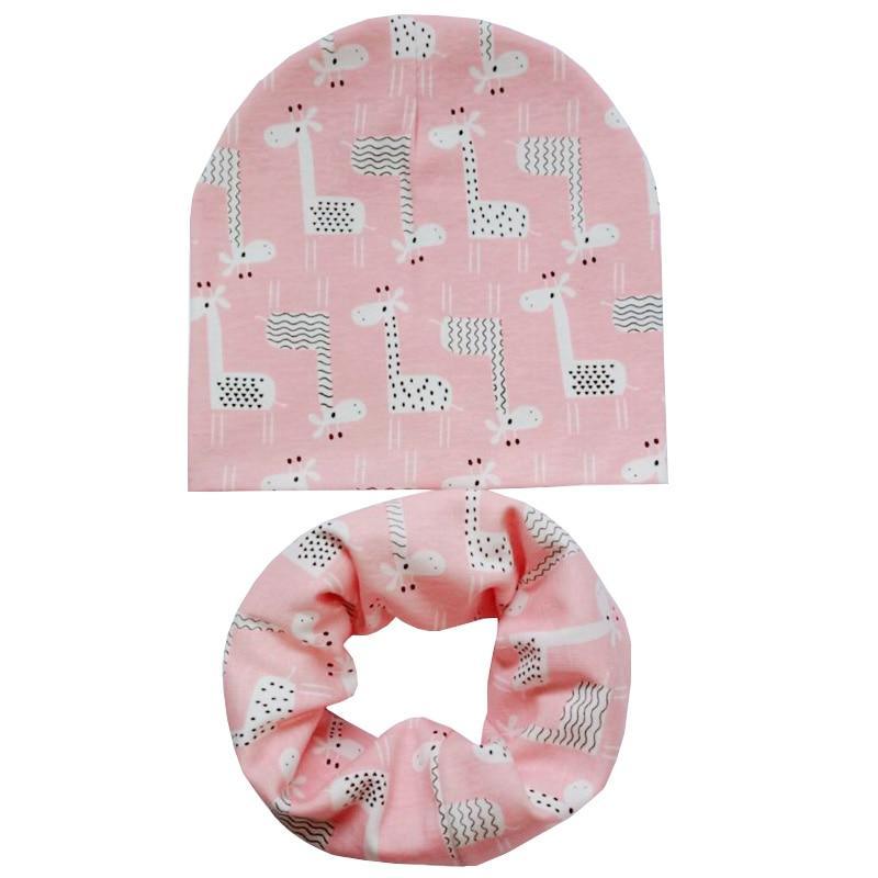Modern Cartoon Cotton Baby Hat Winter Baby Girls Hat Newborn Boys Hats Kids Cap Scarf Set Children Beanies For Kids With Scarf Stevvex