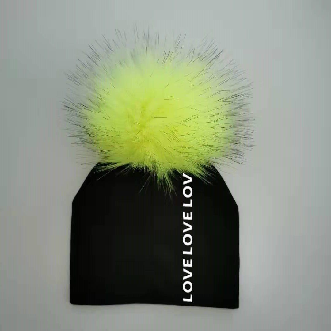 Newborn Kids Cotton Hats Cap With Pom Children's Hat Boy Accessories Toddler Caps Stevvex