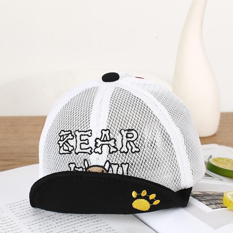 Luxury Summer Newborn Baby Sun Hat Cotton Beret Hat Cartoon Striped Bear Snapback Baseball Cap Baby Hats For girls and Boys Kids Stevvex