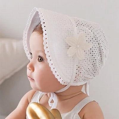 Retro Vintage Newborn Baby Cotton Baby Girl Hat Cap Princess Infant Toddler Baby Bonnet Girls Summer Sun Hat For Girls Stevvex