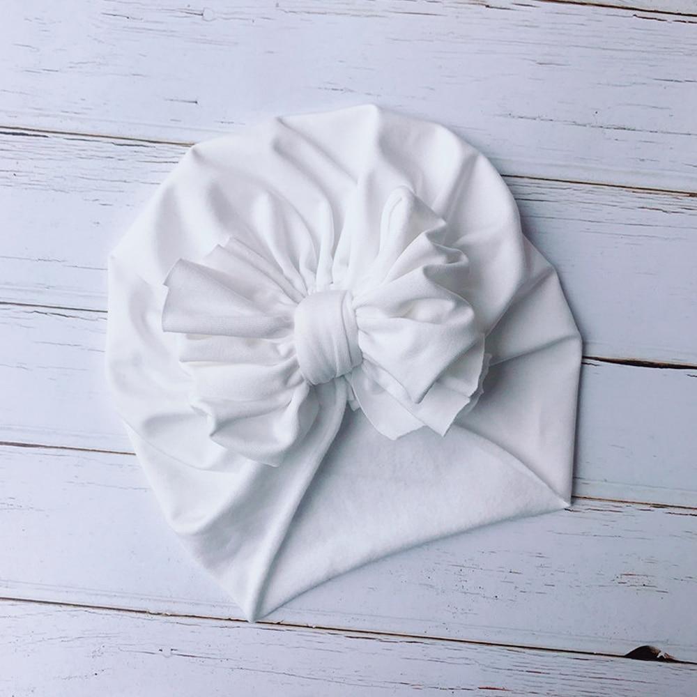 Cute Baby Hat Toddler Kids Soft Cotton Turban Beanies Hat Boy Girl Floral Bowknot Head Wraps Stevvex