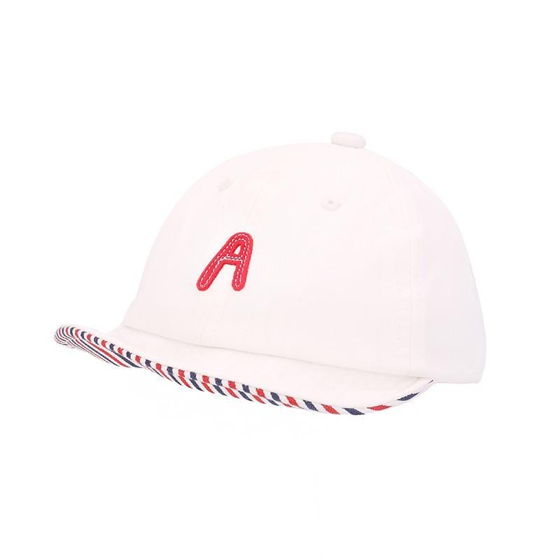 Cartoon Bear Baby Hat Cap Adjustable Baseball Cap Cute Striped Cotton Kids Sun Hat for Baby Boys Stevvex