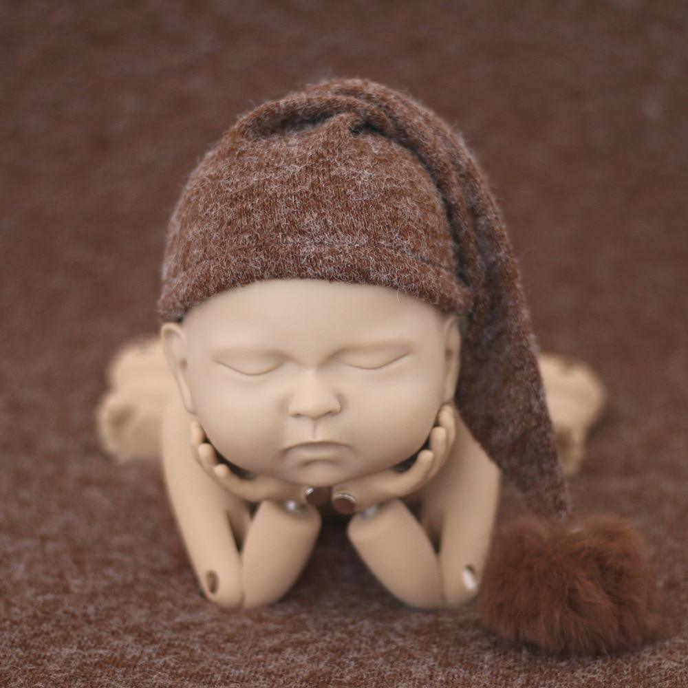 Modern Newborn Photography Props Knit Cap With Fur Ball For Newborn Baby Cap Great For Photo Studio Photography Props Cap Beanie Baby Stevvex