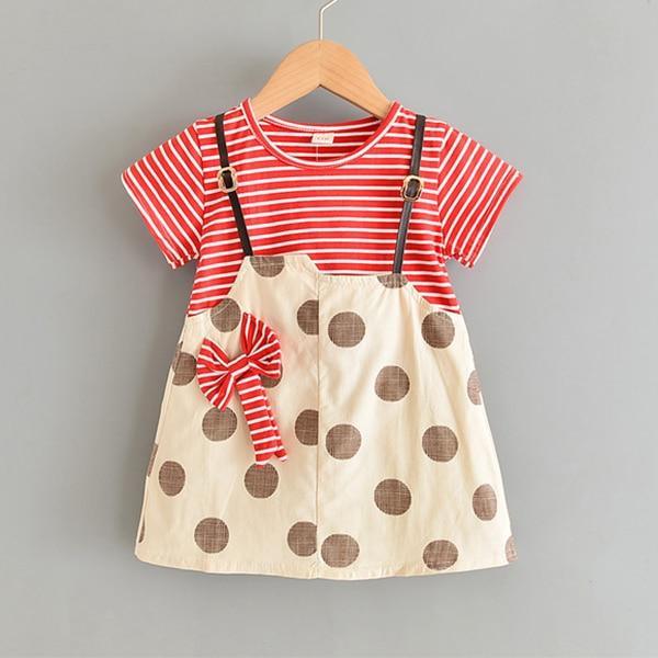 Modern Baby Newborn Toddler Girls Summer Tutu Dress With Printing Princess Dresses Sundress And Hat Stevvex