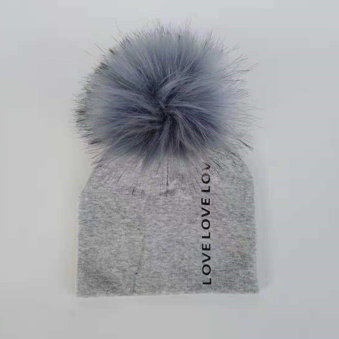 Newborn Kids Cotton Hats Cap With Pom Children's Hat Boy Accessories Toddler Caps Stevvex