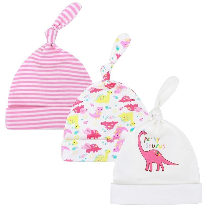 Printed Baby Hats & Caps For Newborn Baby Accessories In Elegant Modern Design Set Of 3PCS For Baby Kids Stevvex