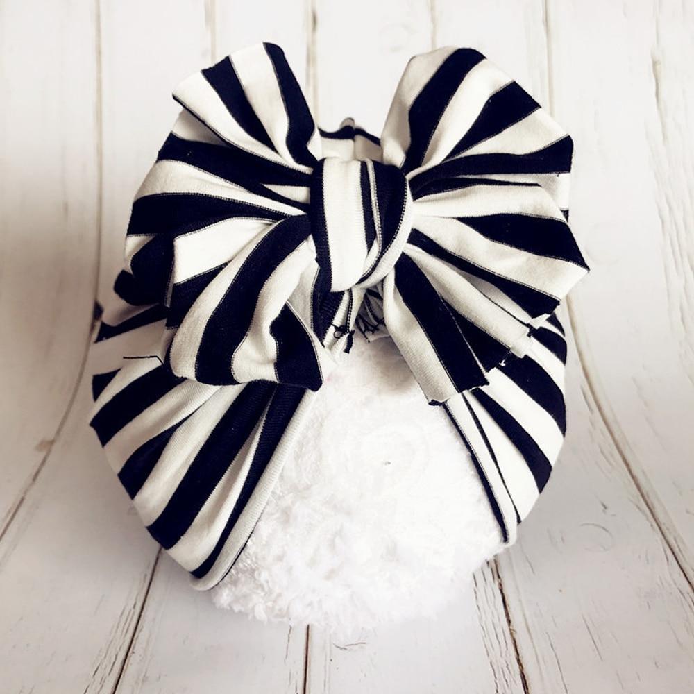Cute Baby Hat Toddler Kids Soft Cotton Turban Beanies Hat Boy Girl Floral Bowknot Head Wraps Stevvex