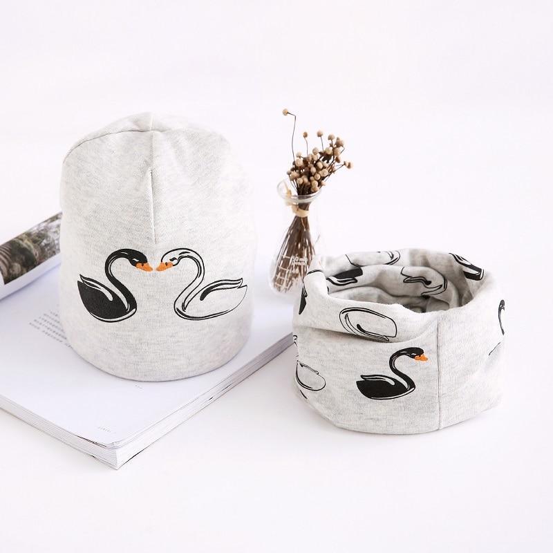 Star Print Cotton Hat And Scarf  Baby Beanie Kids Caps Children's Accessories For Boys and Girls Stevvex