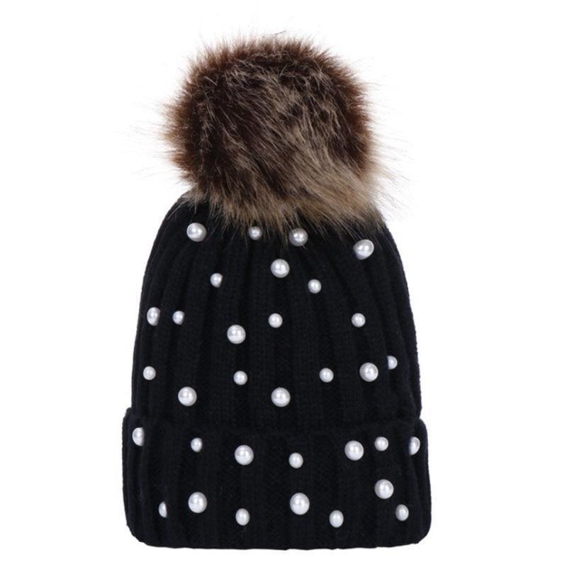 Luxury Baby Kids Pompom Newborn Baby Hat Cap Knitted Warm Hats With Rhinestone for Baby Girl/Boy Beanie Soft Toddler Hat Stevvex