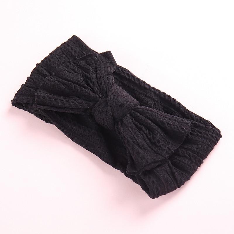 Handmade Modern Baby Headband Soft Elastic Cotton Baby Hat Solid Color Kids Cap Bonnet Knit Girls Hats Hairband Baby Accessories For Mother & Daughter Stevvex