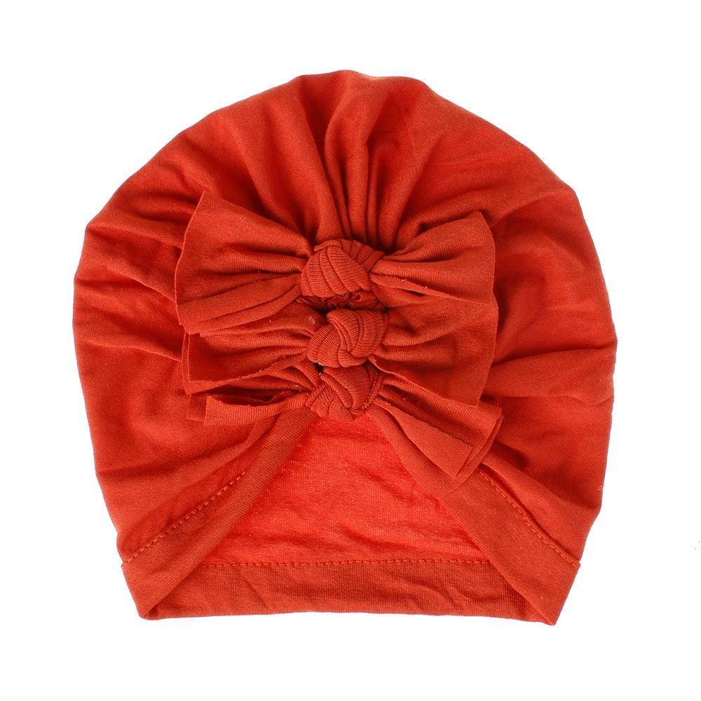 Modern Handamde Toddler Baby Boys& Girls Turban Head Wrap Beanie Cotton Hat Solid Cap Headband For Kids Stevvex