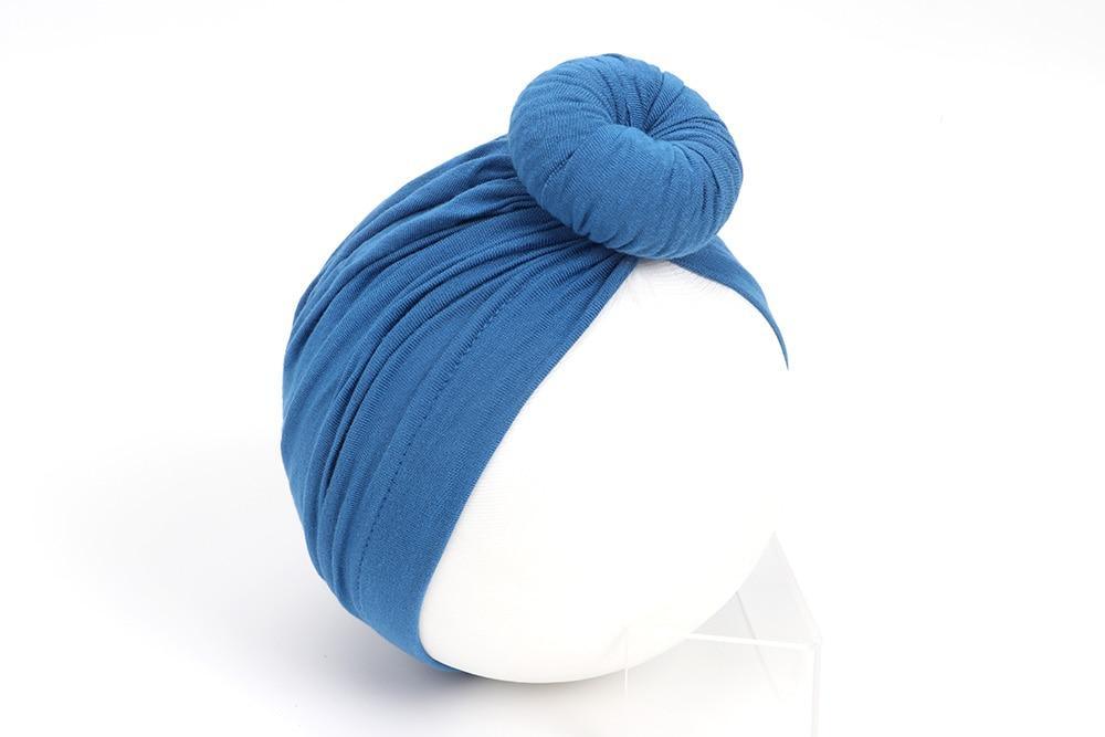 Newborn Toddler Kids Turban Cotton Beanie Hat Winter Cap Knot Solid Soft Sleeping Caps For Kids Stevvex