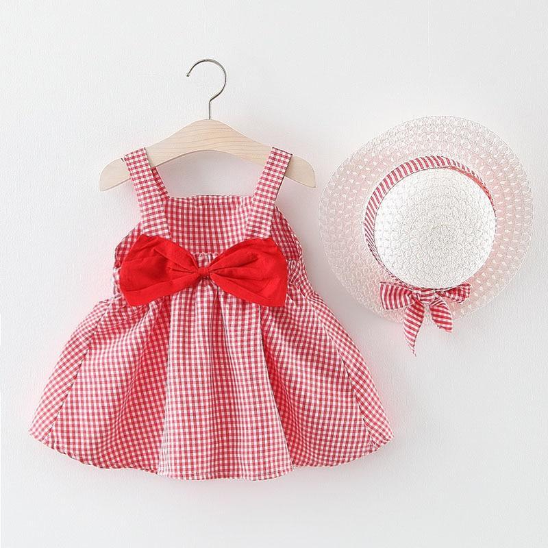 Baby Girls Dress with Sleeveless Print Floral for Birthday Party Princess Dress With Hat In Elefant Modern Style Stevvex
