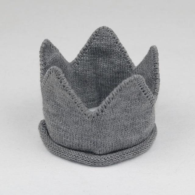 Modern Luxury New Trend  Baby Hat Girls and Boys Crown Knitted Cap Toddler Empty Top Hats Newborn Design Woolen Yarn Bonnet For Kids Stevvex