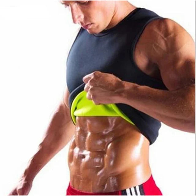 Men's Sauna Vest Ultra Sweat  Shapers Shirt Man Black Waist Cincher Men's Shapers Slimming Waist Trainer Corsets shapewear