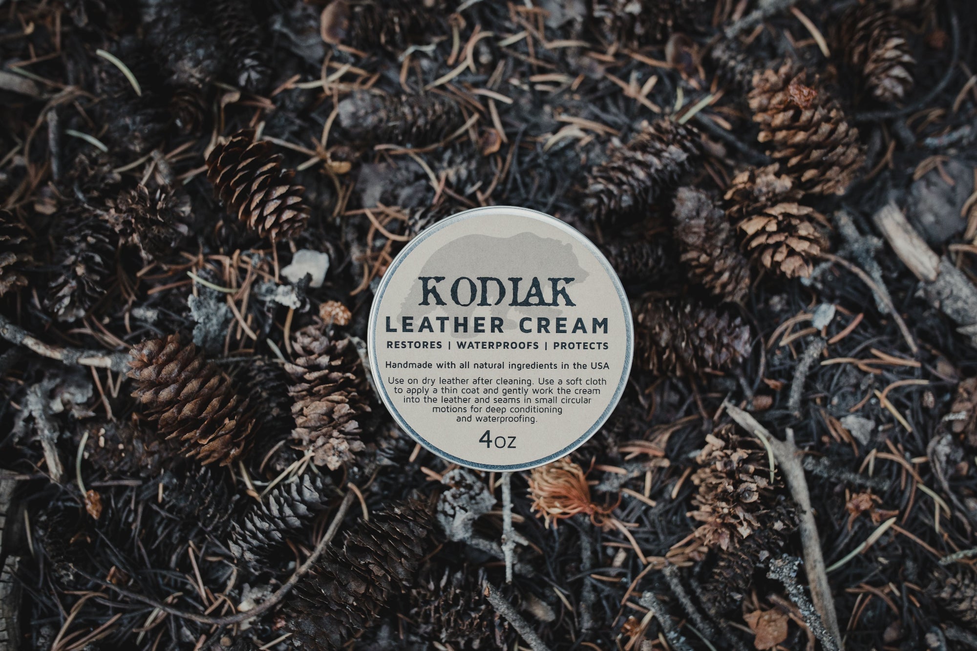 Kodiak Leather Cream - 4 oz. Tin