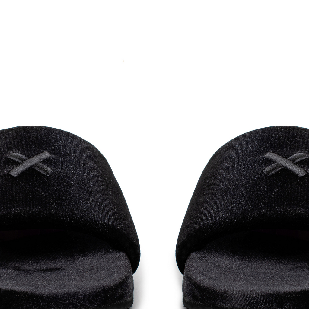 Women's Black Velvet House Slide Del Toro Shoes