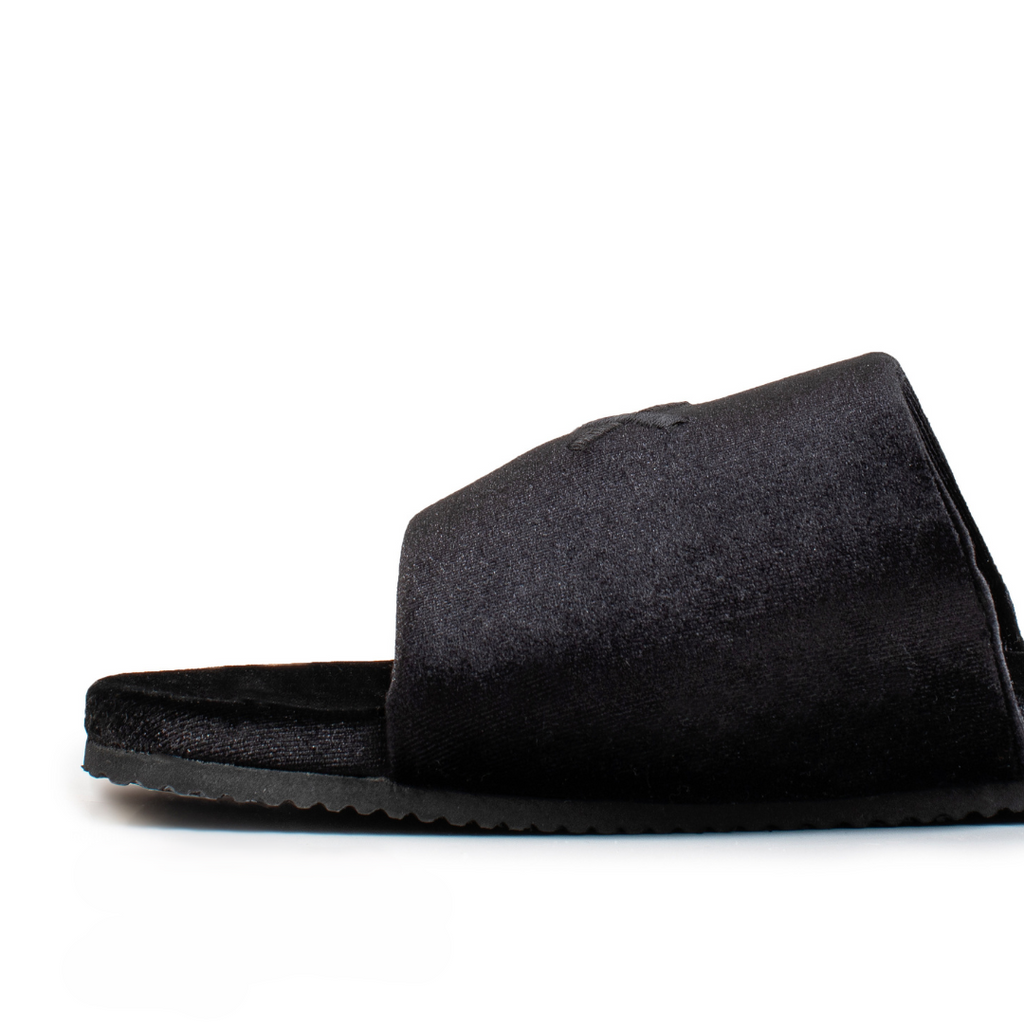 Women's Black Velvet House Slide Del Toro Shoes