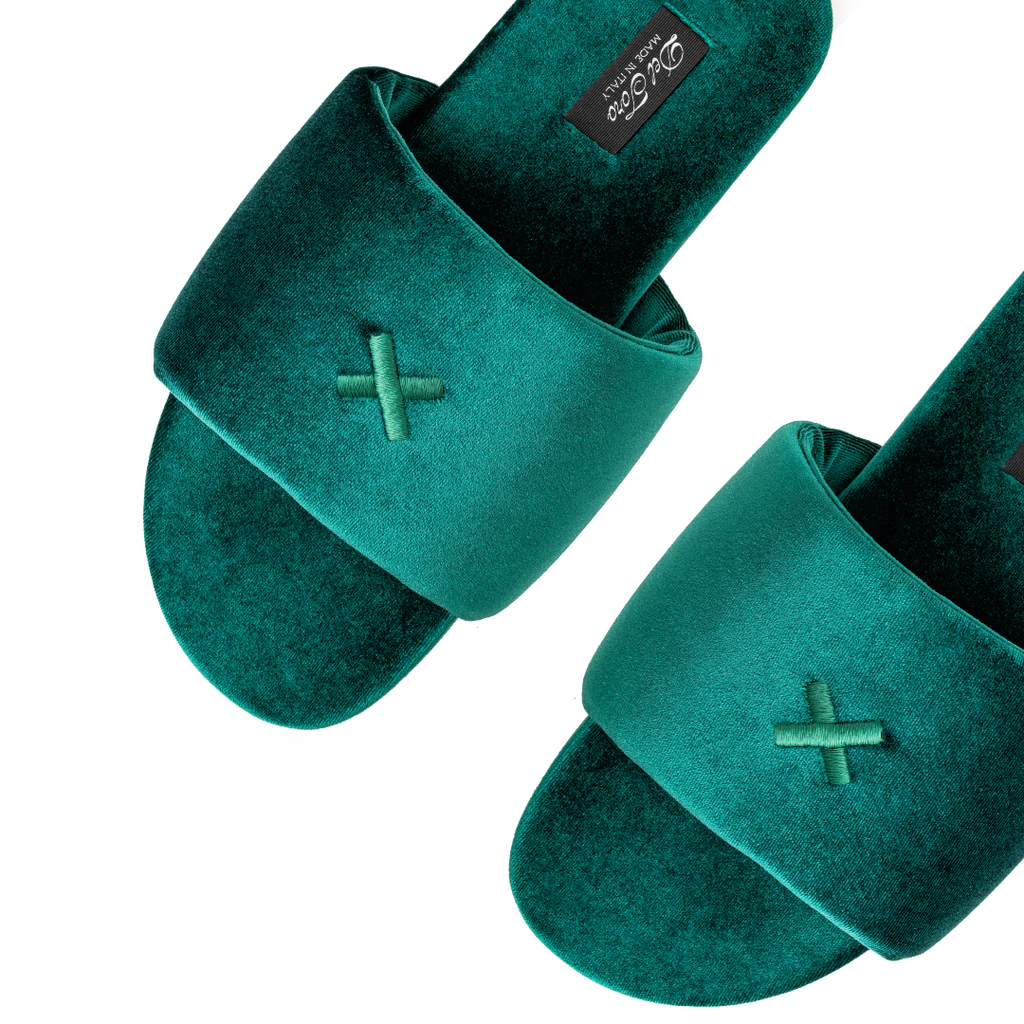 Women's Emerald Velvet House Slide Del Toro Shoes