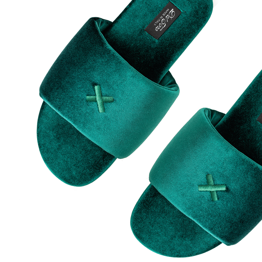 Women's Emerald Velvet House Slide Del Toro Shoes