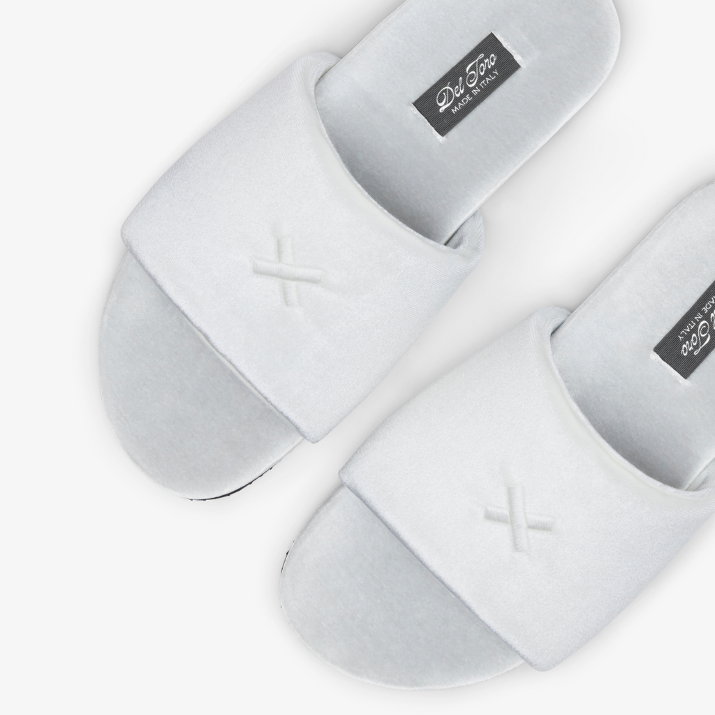 Women's Grigio & Cream Velvet House Slide Del Toro Shoes