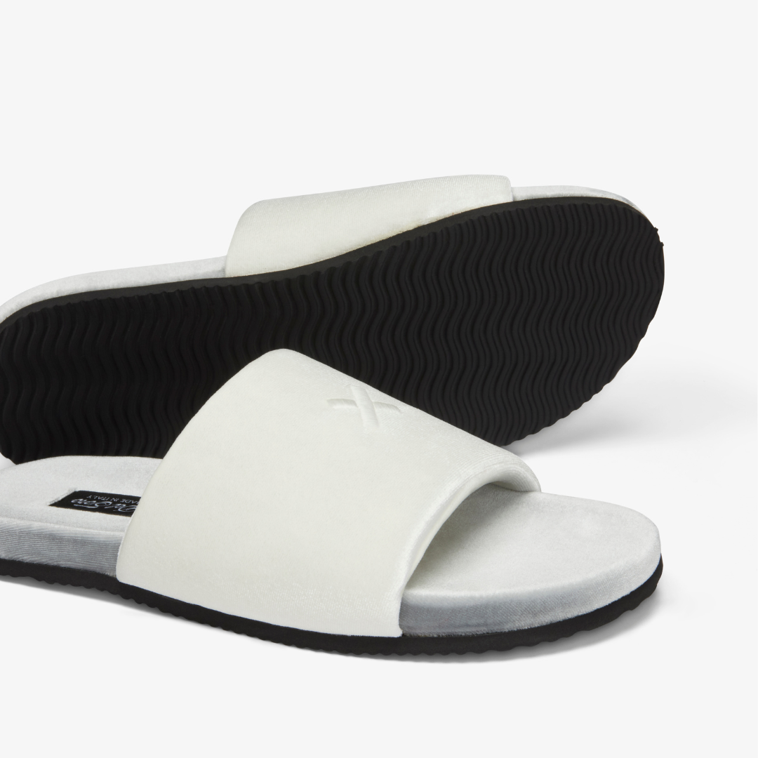 Women's Grigio & Cream Velvet House Slide Del Toro Shoes