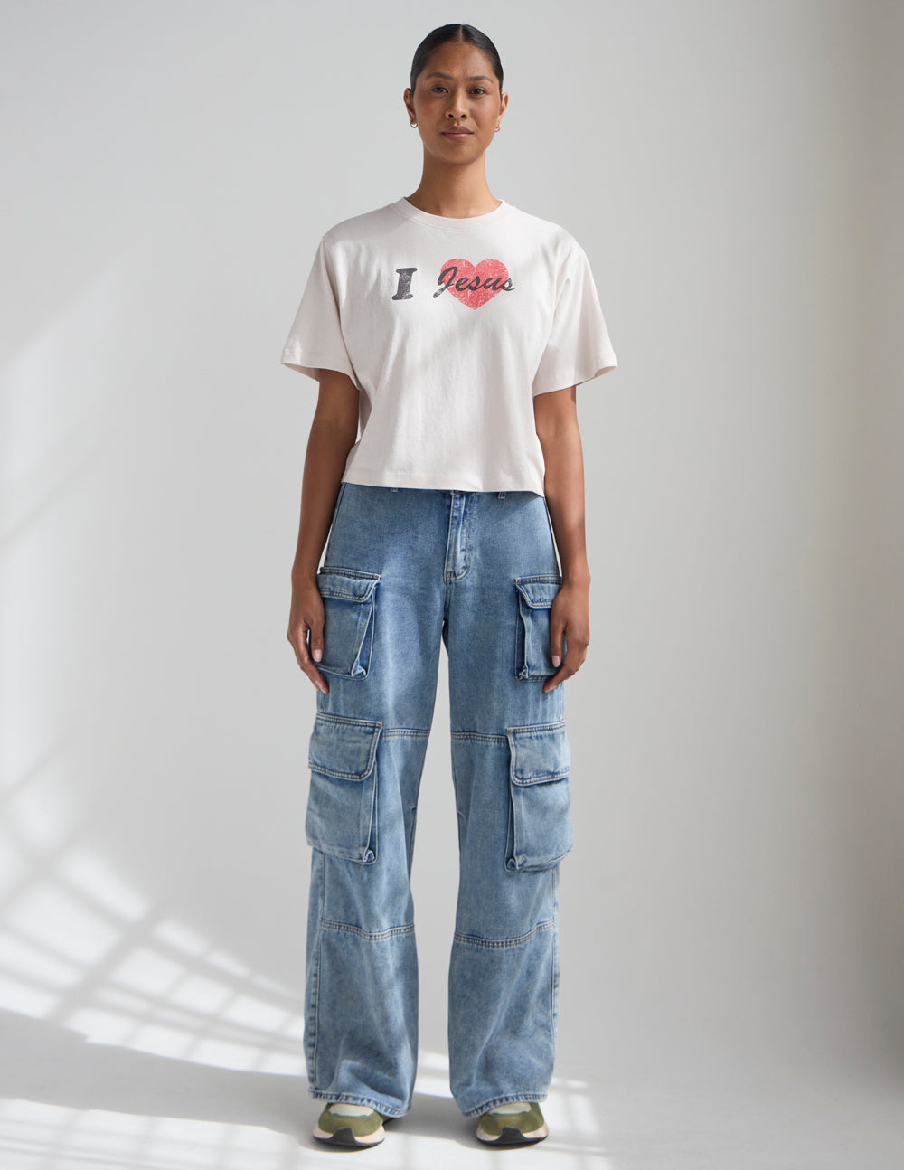 I Love Jesus Cropped Women's Tee Elevated Faith