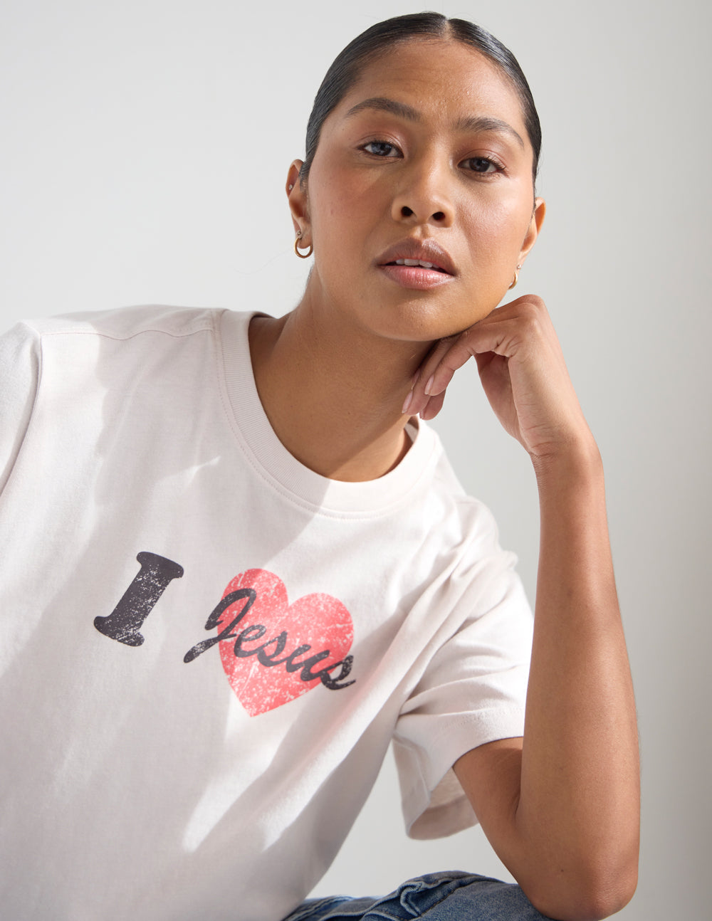 I Love Jesus Cropped Women's Tee Elevated Faith