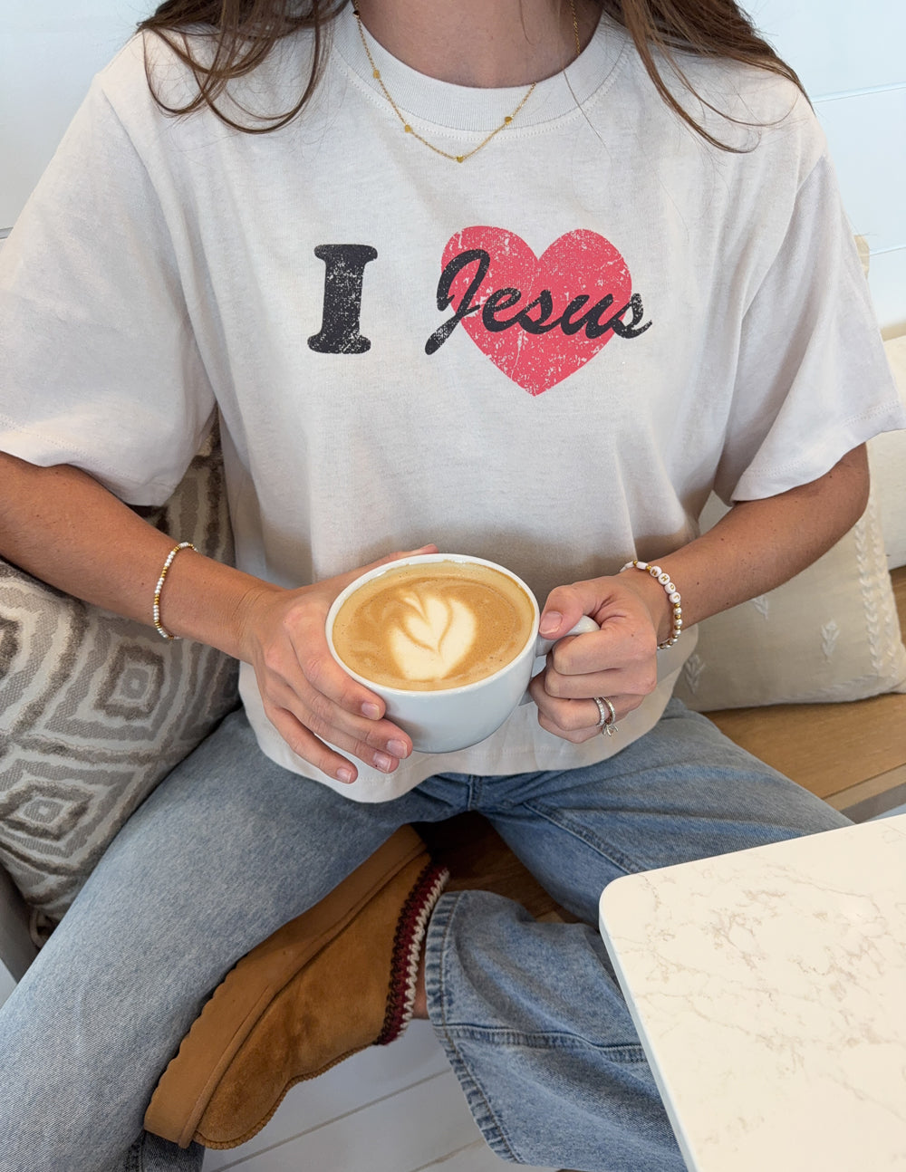 I Love Jesus Cropped Women's Tee Elevated Faith
