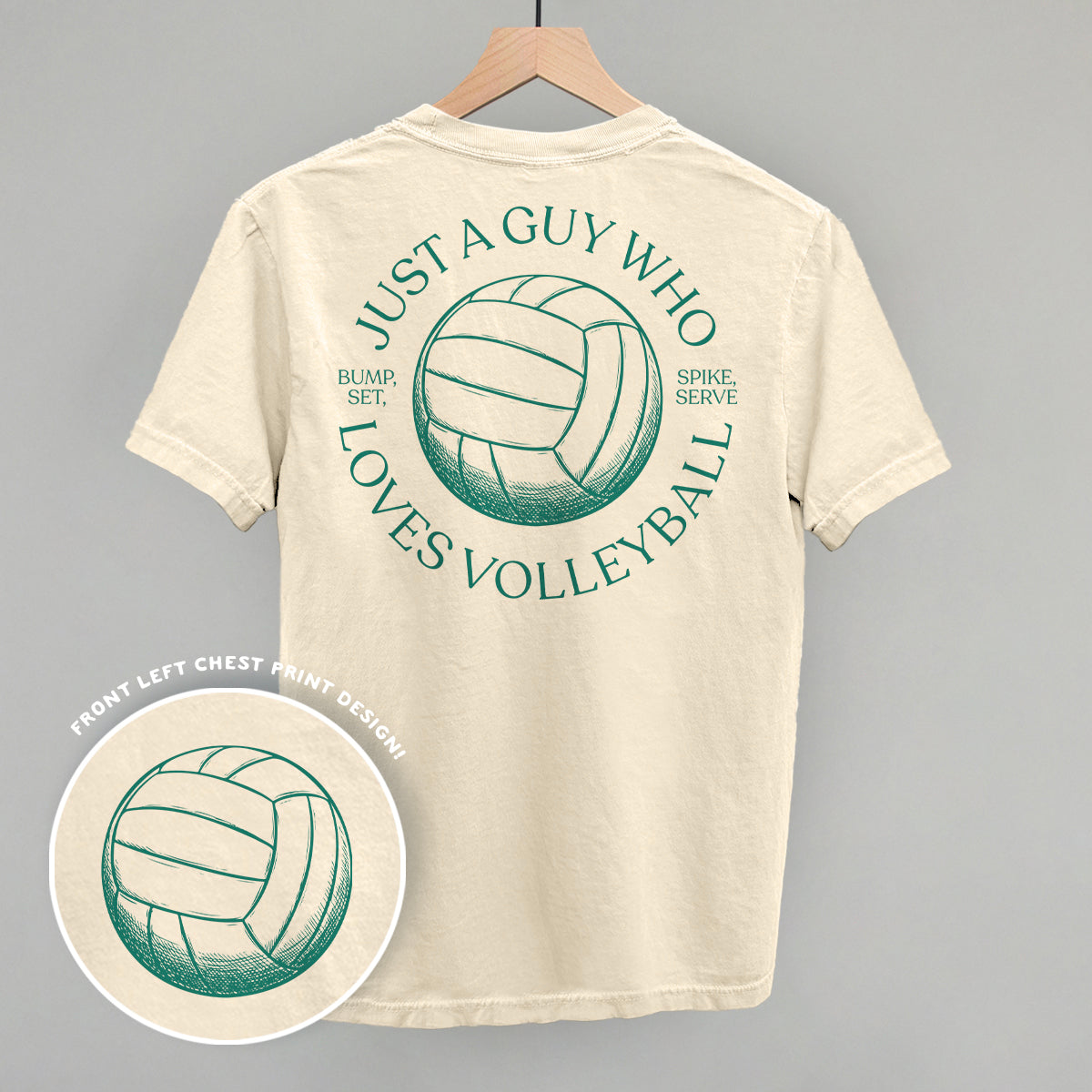 Just A Guy Who Loves Volleyball (Back Print) Ivy + Cloth