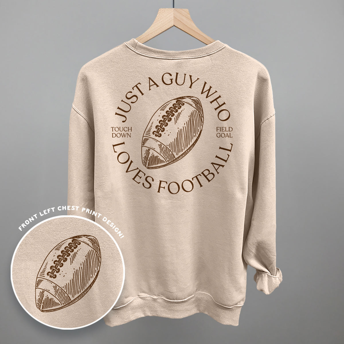 Just A Guy Who Loves Football (Back Print) Ivy + Cloth