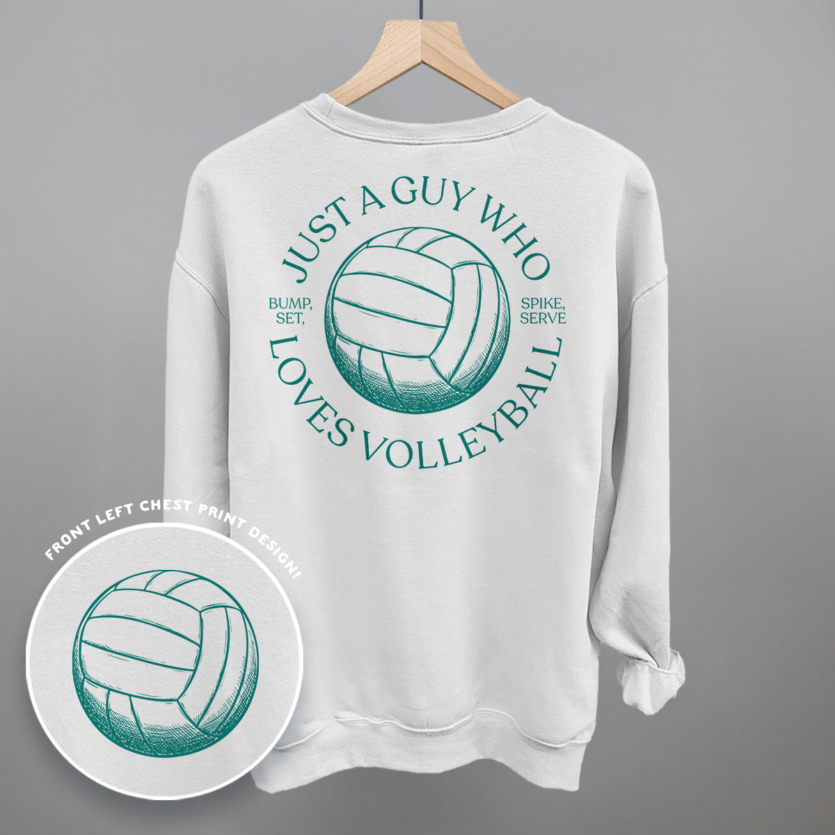 Just A Guy Who Loves Volleyball (Back Print) Ivy + Cloth