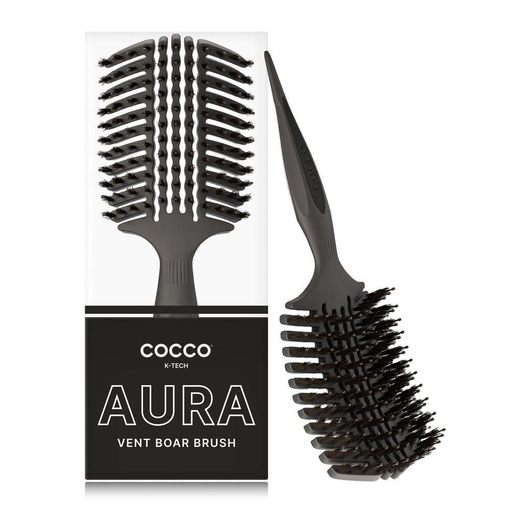 COCCO® Aura Vent Boar Brush (Black)