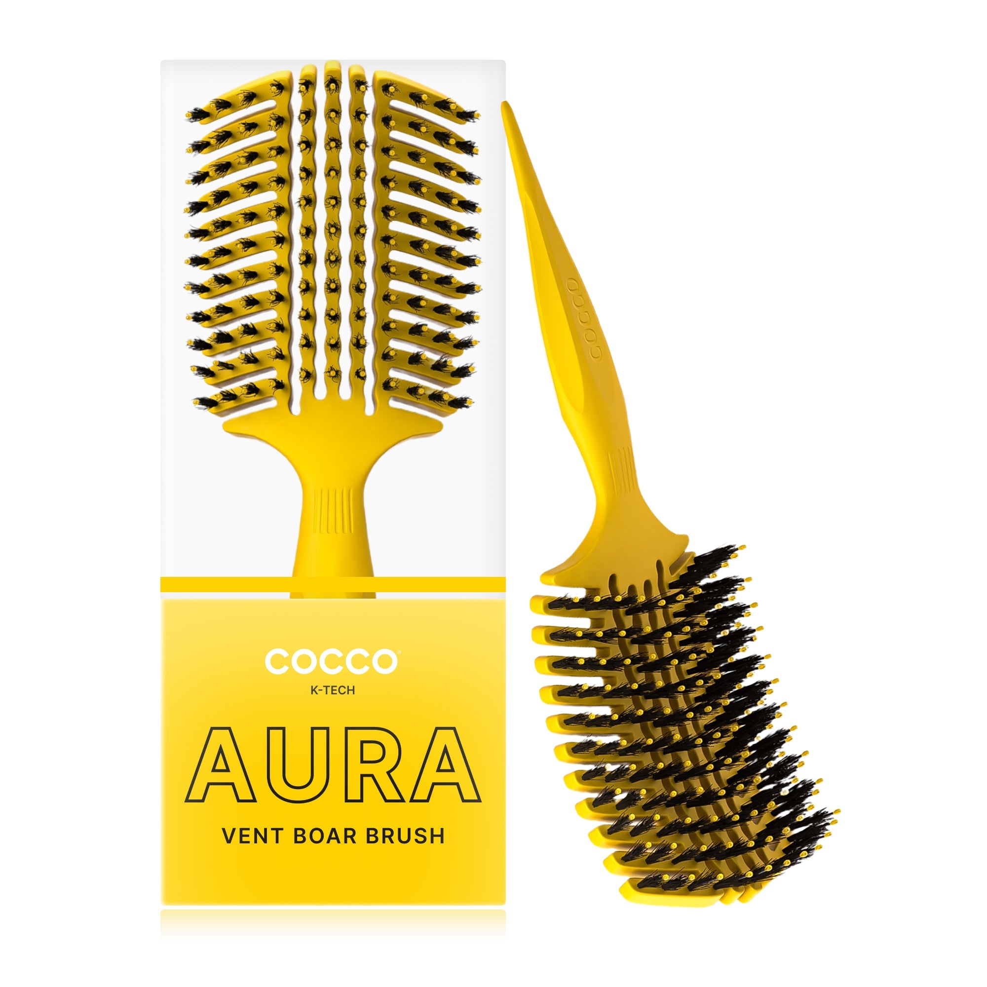 COCCO® Aura Vent Boar Brush (Yellow) Cocco Hair Professional
