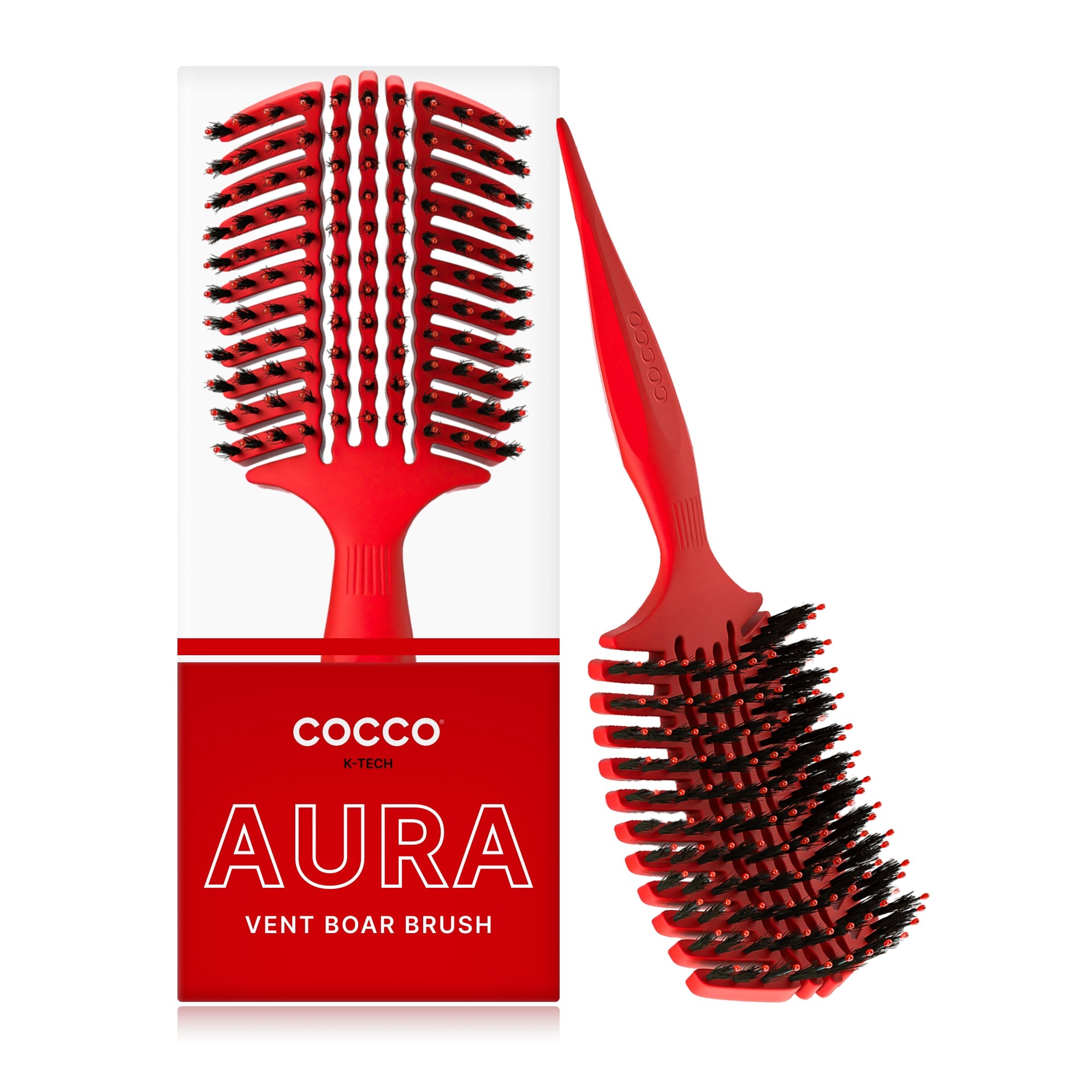 COCCO® Aura Vent Boar Brush (Red) Cocco Hair Professional
