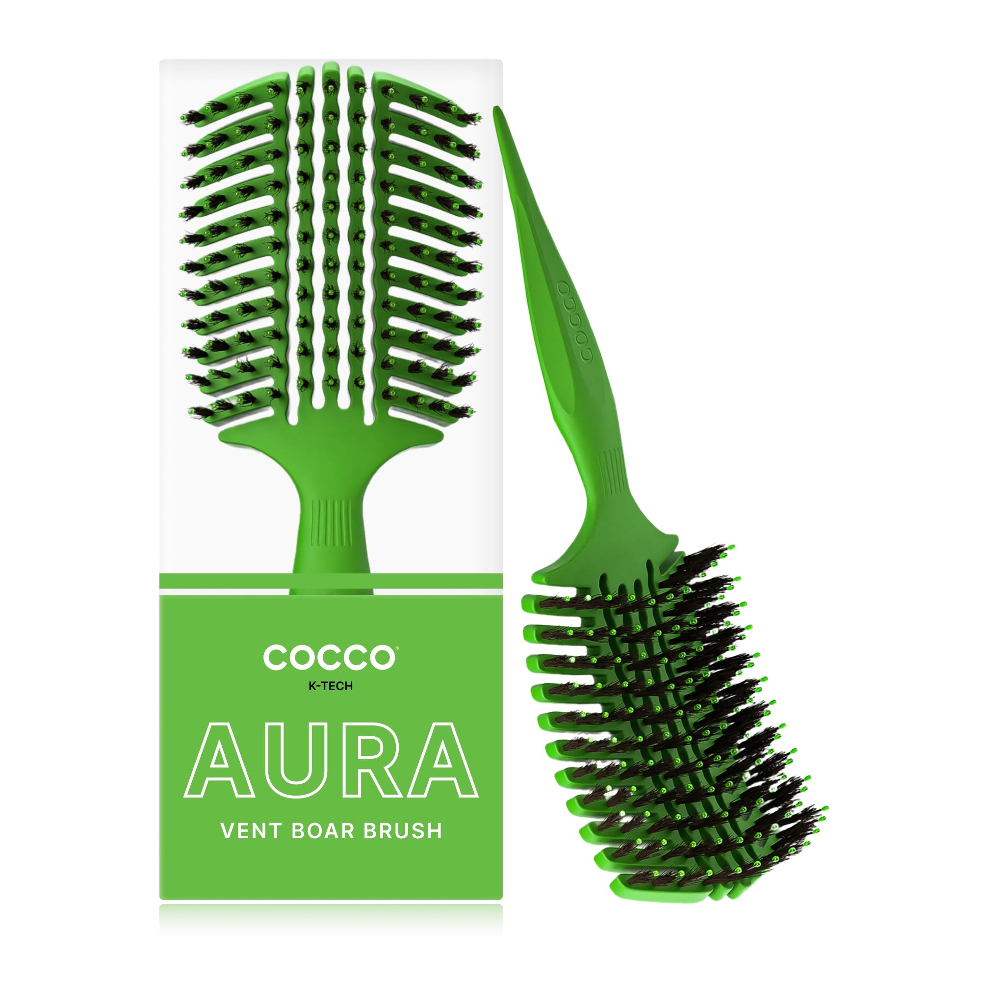 COCCO® Aura Vent Boar Brush (Green) Cocco Hair Professional