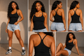 Essential Ribbed Racerback Tank Top – Fitted Stretch Cami
