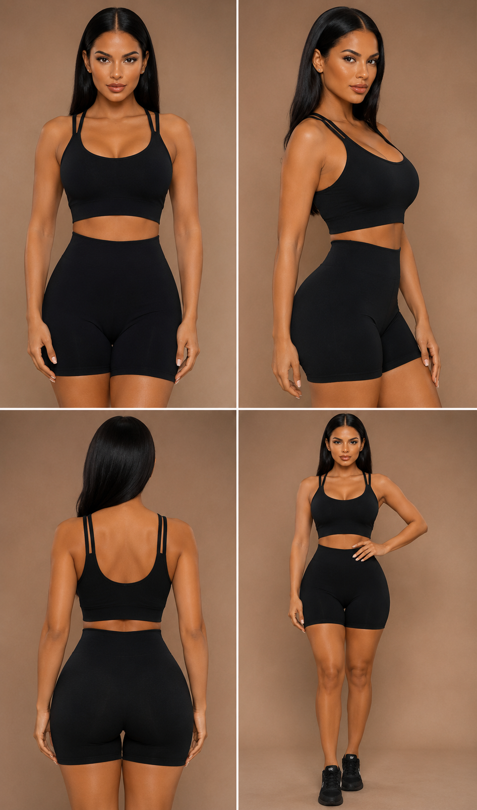 Sculpt & Snatch Activewear Short Set – 2 Piece Workout Lounge Set