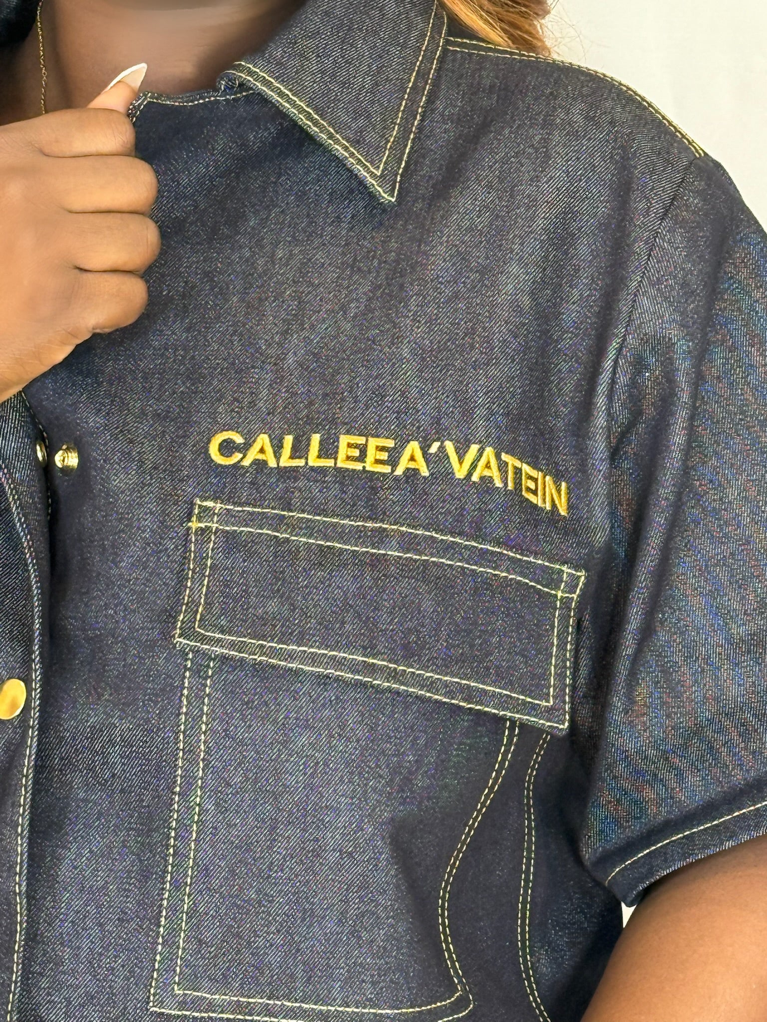 Jean Cropped Shacket