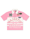 Majestik Pique Cut and Sewn Quarter Zip Polo - Pink