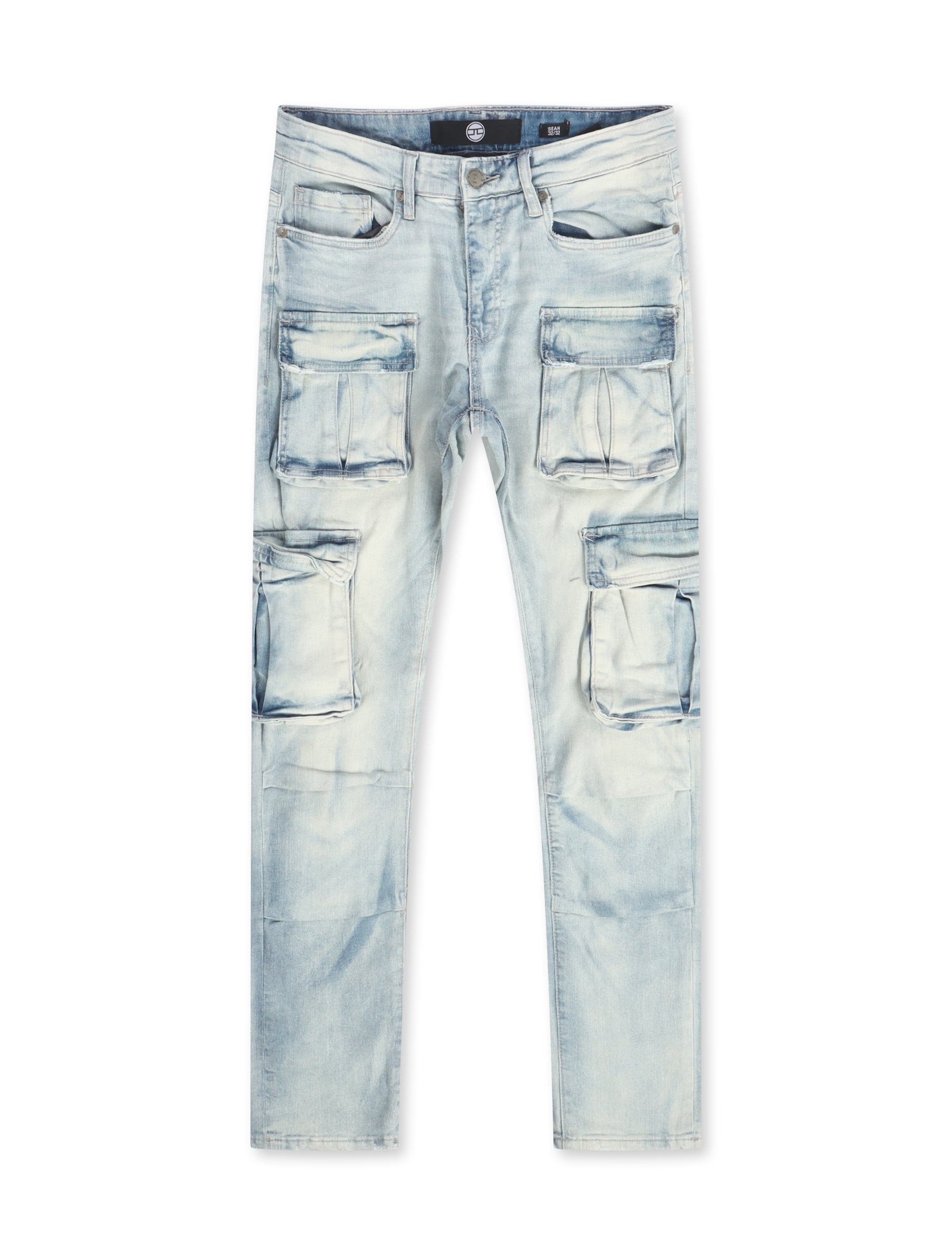 Jordan Craig Slim Cargo Jeans - Iced White