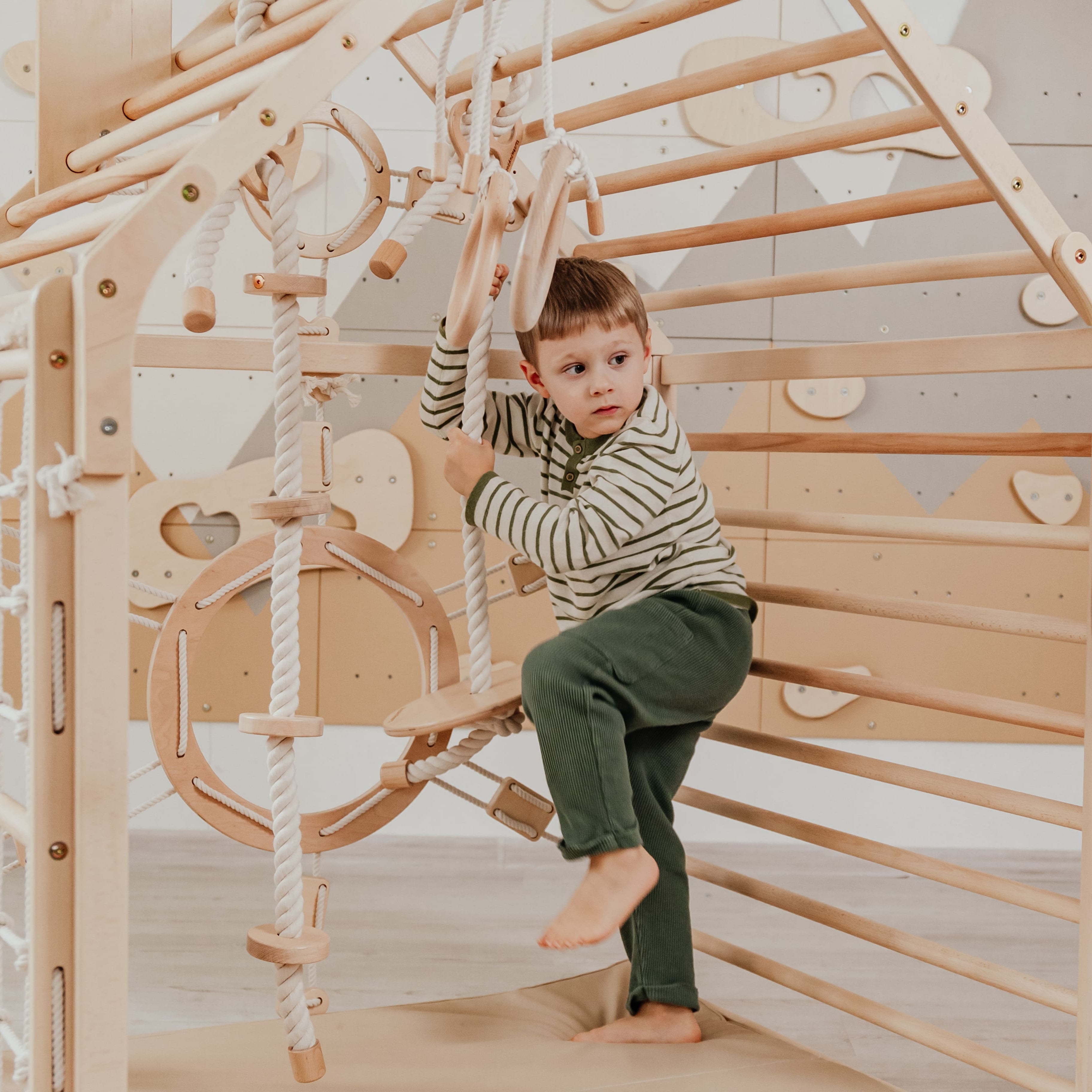 Wood and Hearts Wooden Toddler Climbing Playhouse, Ages 1–6 woodandhearts
