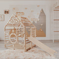 Wood and Hearts Wooden Toddler Climbing Playhouse, Ages 1–6 woodandhearts