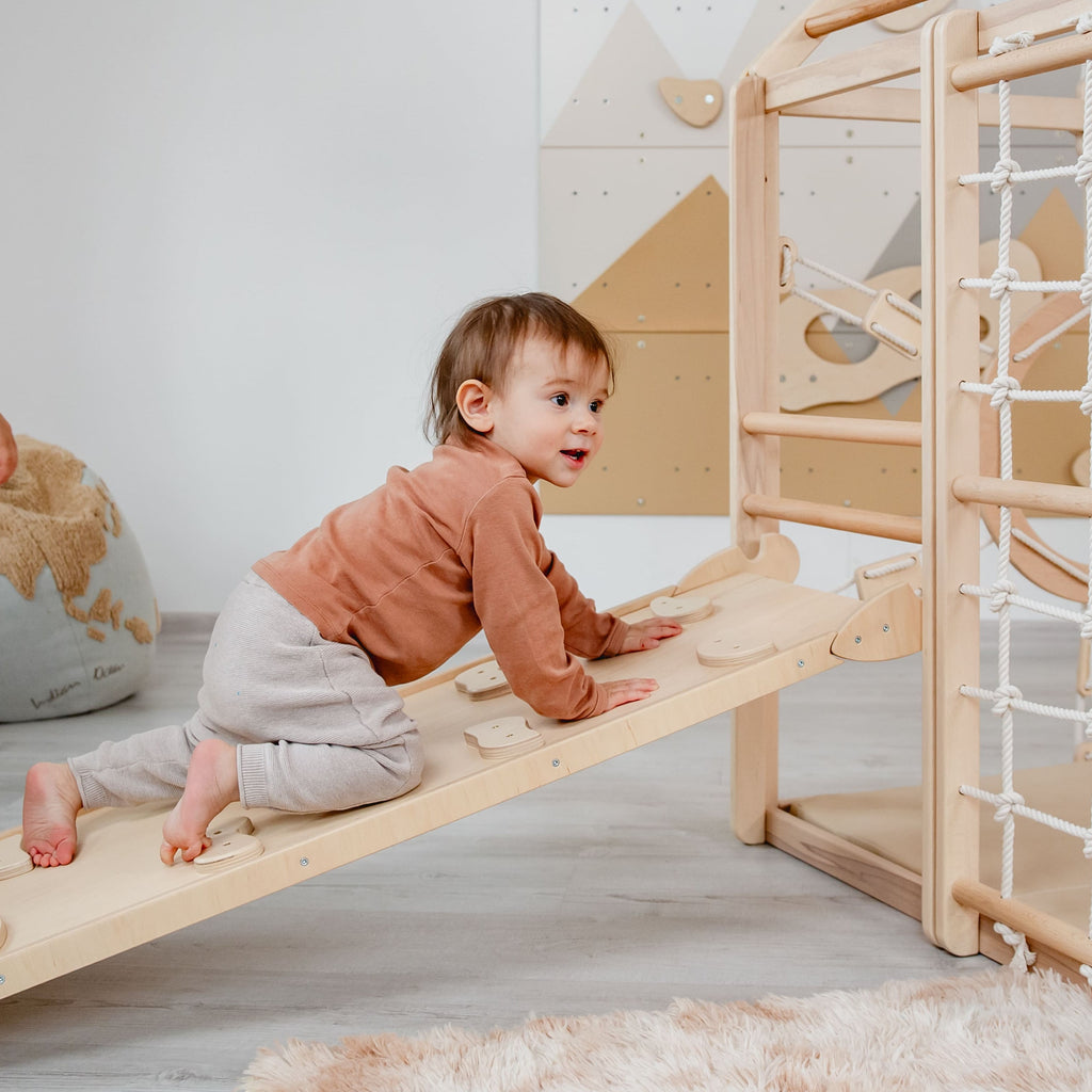 Wood and Hearts Wooden Toddler Climbing Playhouse, Ages 1–6 woodandhearts