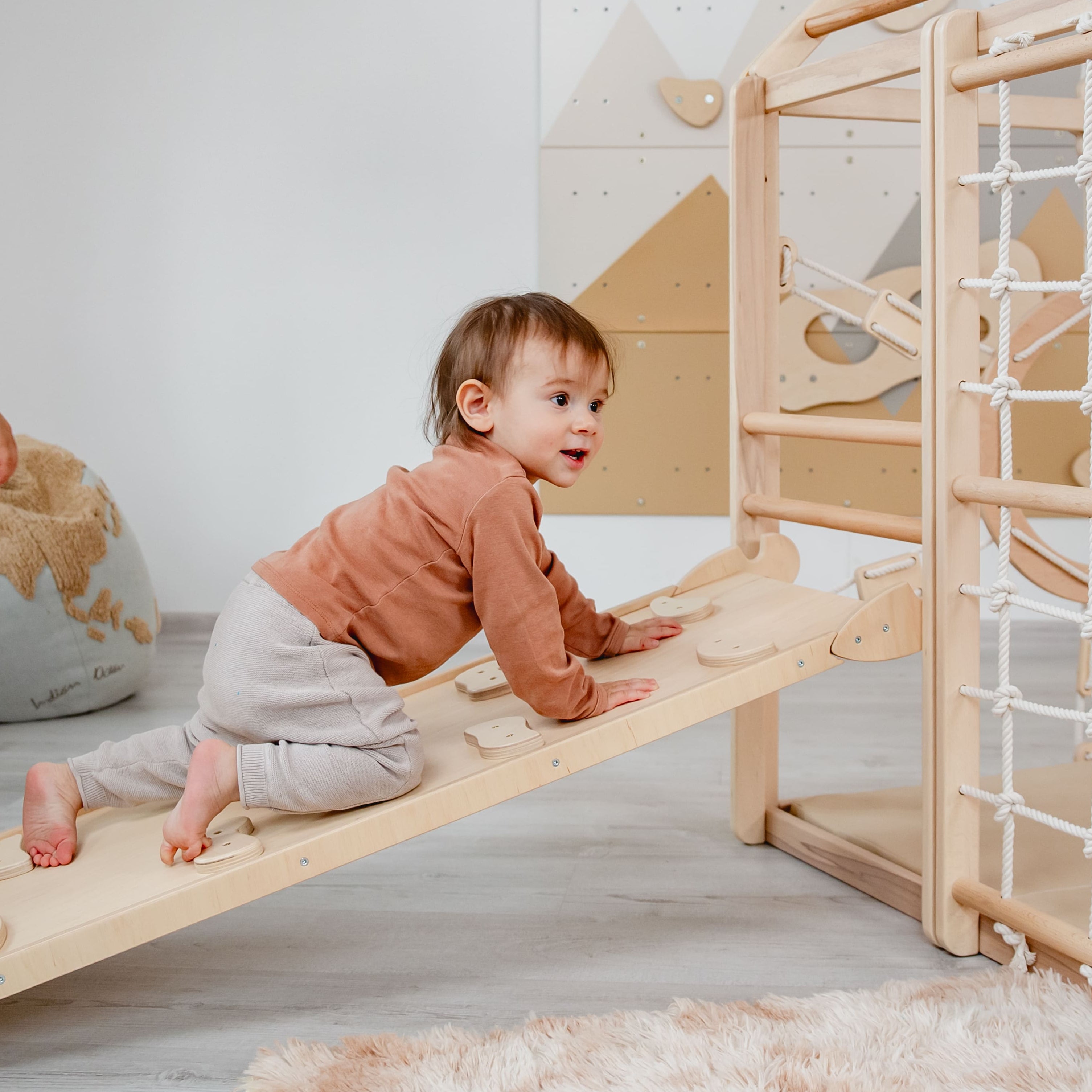 Wood and Hearts Wooden Toddler Climbing Playhouse, Ages 1–6 woodandhearts