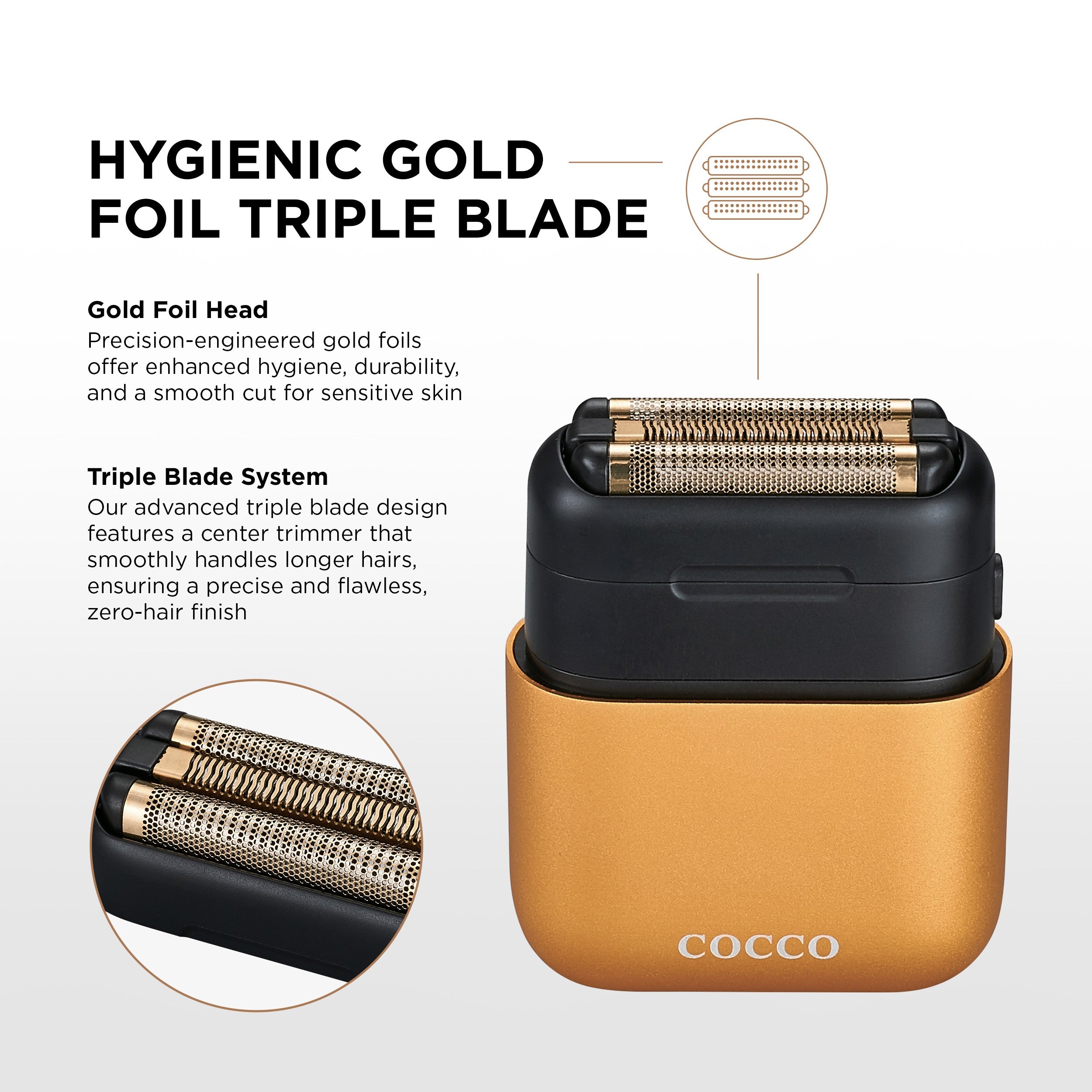 Impacto Micro Wet-Dry Shaver (Gold)